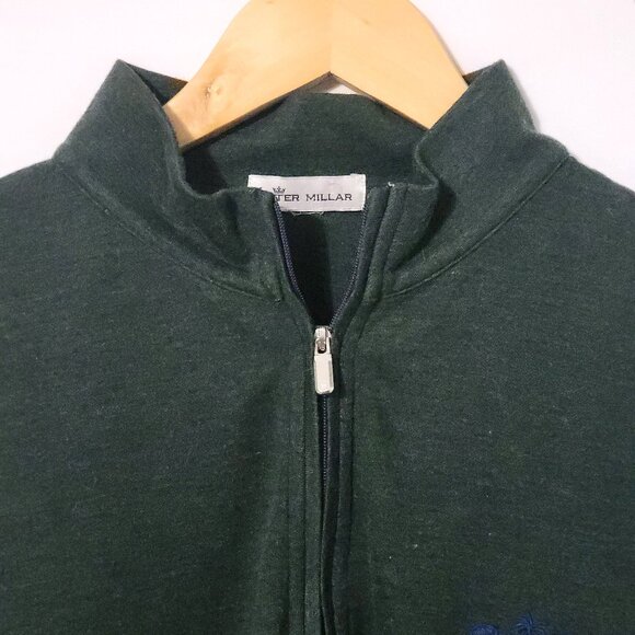 Peter Millar Mens Crown Comfort Pullover Size XL Gray Quarter Zip Palma Ceia - Picture 3 of 12